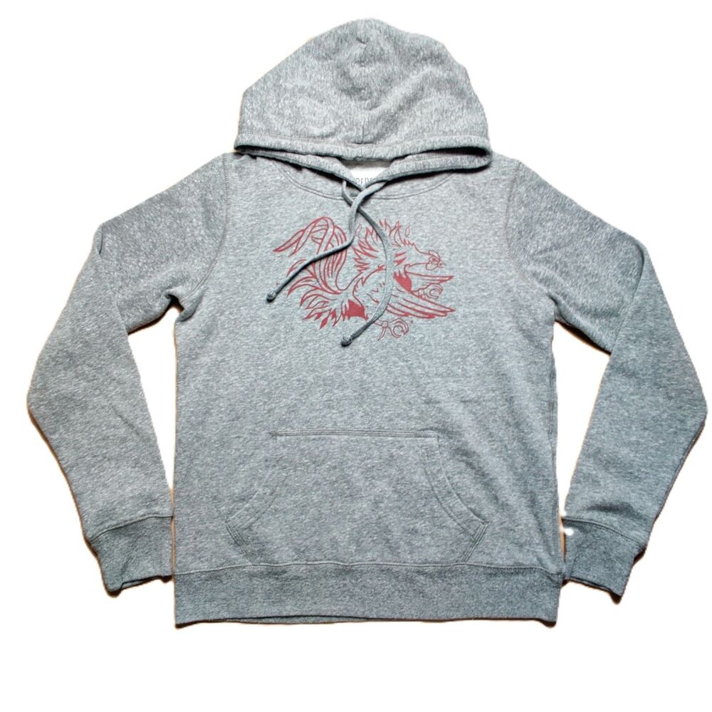 South Carolina Gamecocks Hoodie Redshirt Gray L Graphic Pullover Hood